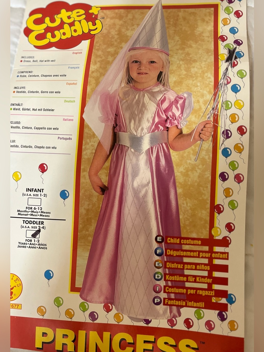 Princess Costume Toddler Size 2-4